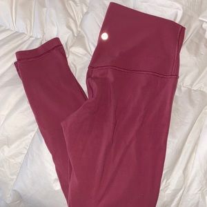 PINK LULULEMON ALIGNS 25”
